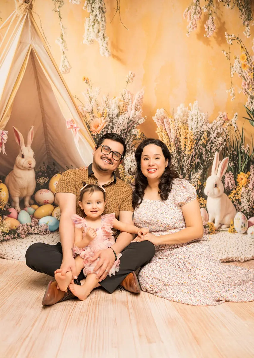 Tienda de Conejo de Pascua Huevos Chimenea Conjunto de Habitación