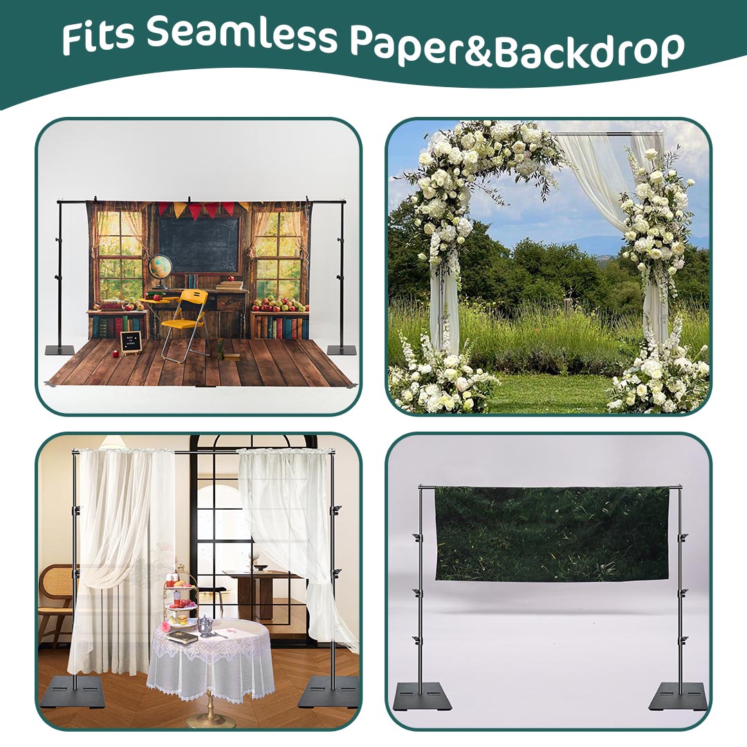 Kate Light-duty 10*8ft square base Adjustable Photographic Backdrop and Seamless Paper Display Stand