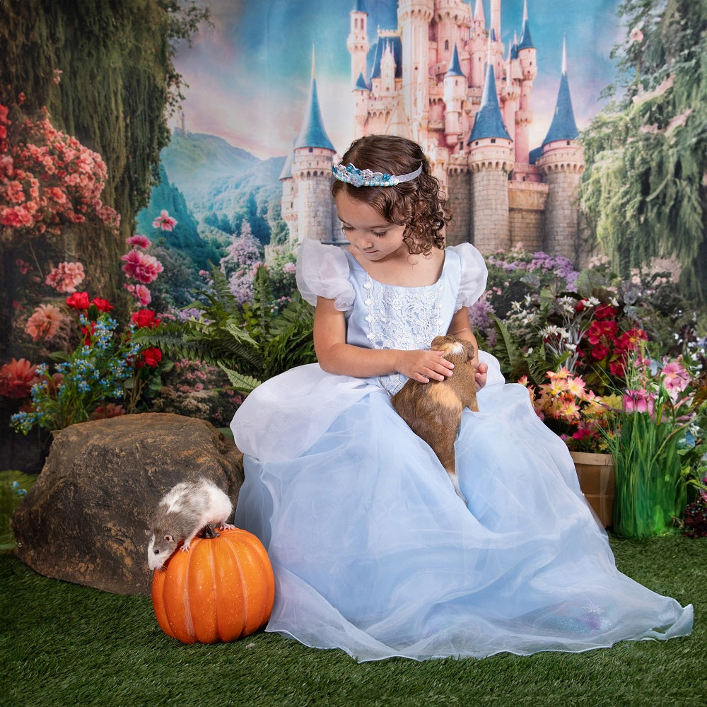 Lentebos Bloemenkasteel Foto Achtergrond Ontworpen door Chain Photography