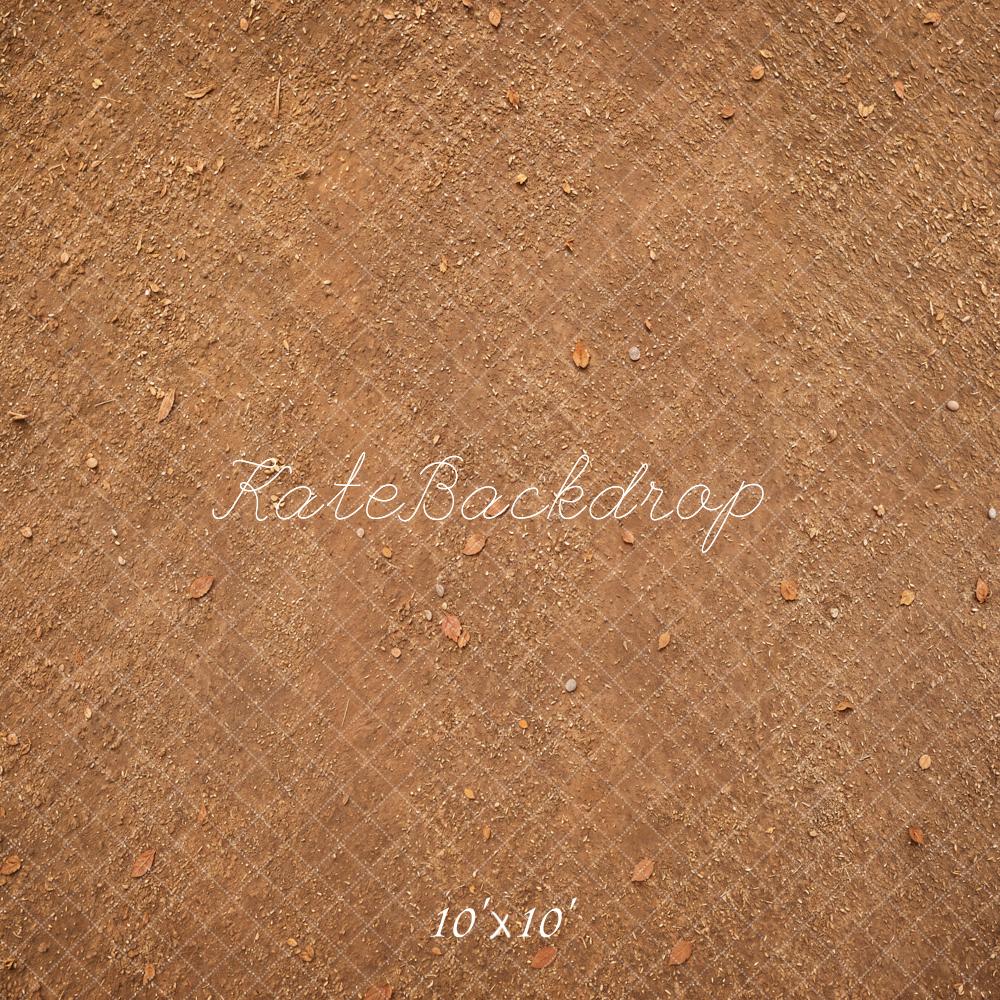 Kate Brown Dirt Ground Pebble Texture Floor Printed Backdrop Designed by Kate Image