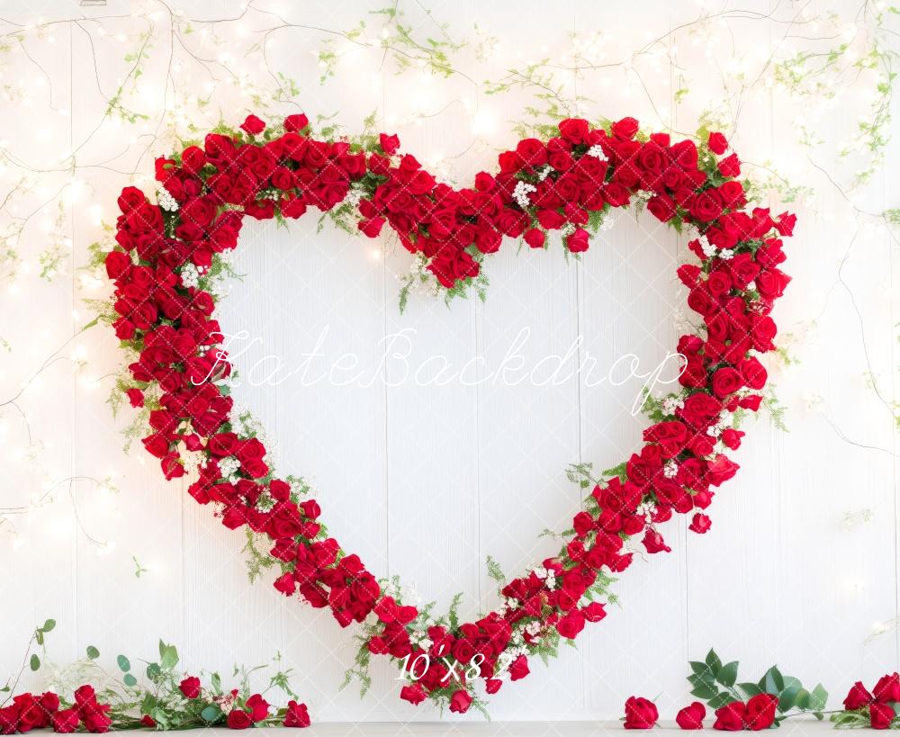 Kate Valentine Heart Rose Floral Backdrop Designed by Patty Roberts