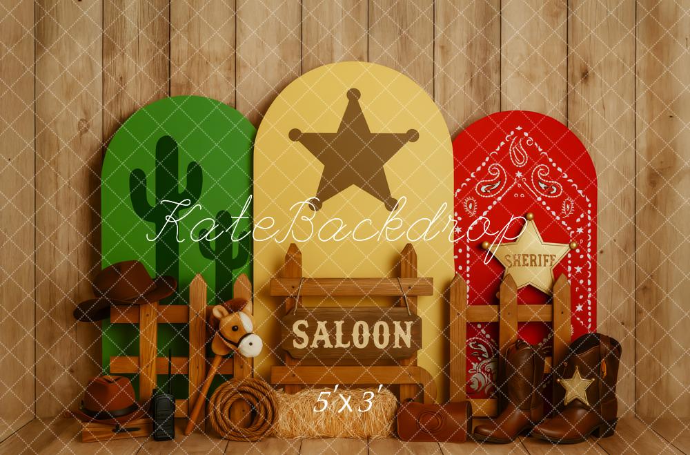 Kate Cake Smash Western Rodeo Cowboy Backdrop Designed by Patty Roberts