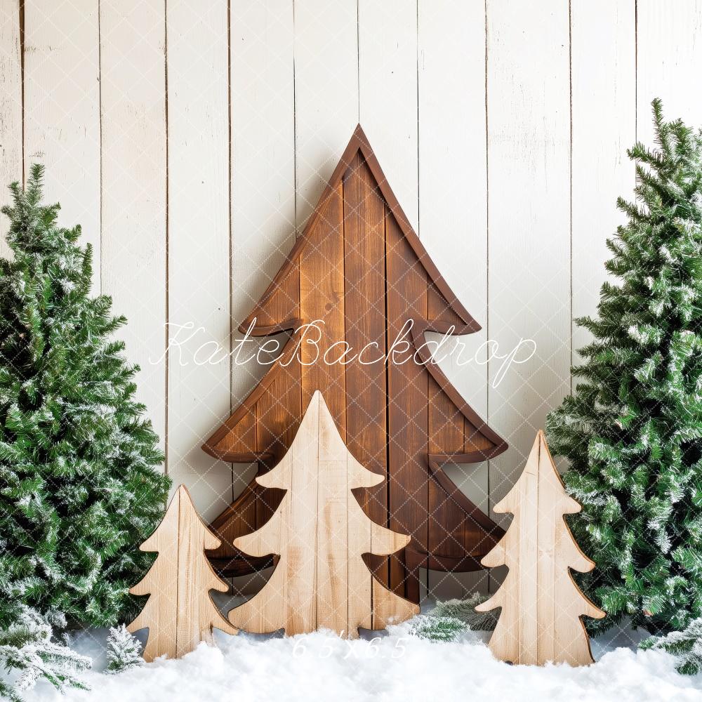 Kate Christmas Wooden Trees Backdrop Designed by Patty Roberts