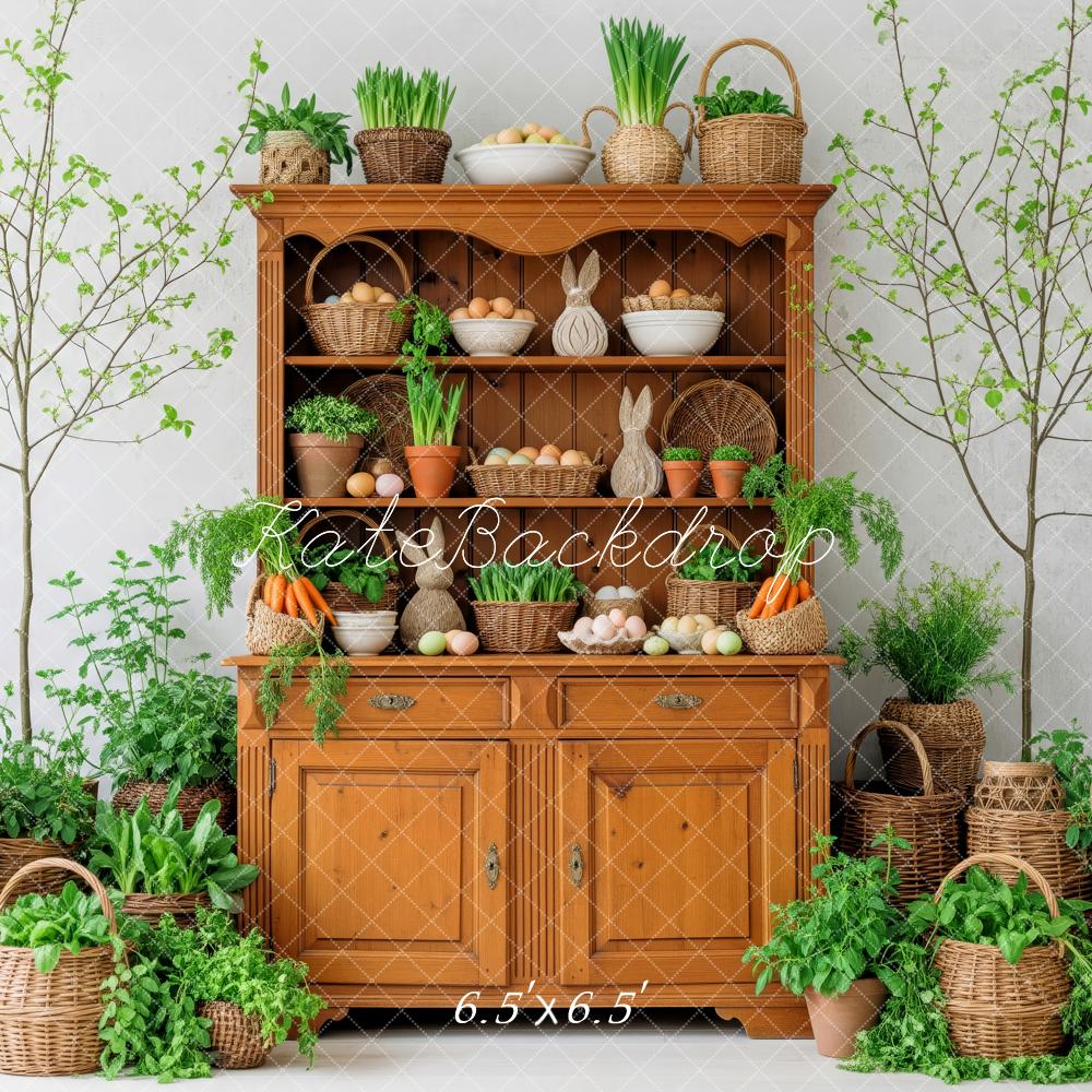 Kate Easter Bunny Greenery Cabinet Backdrop Designed by Patty Roberts