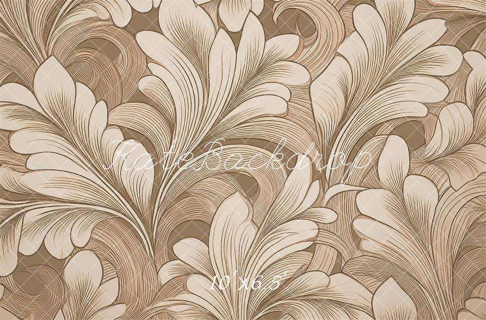 Mid Century Modern Retro Neutraal Behangpatroon Foto Achtergrond Designed by Mandy Ringe Photography