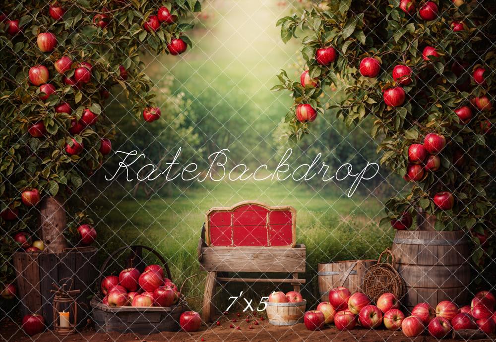 Kate Back To School Apple Orchard Rustic Backdrop Designed by Emetselch