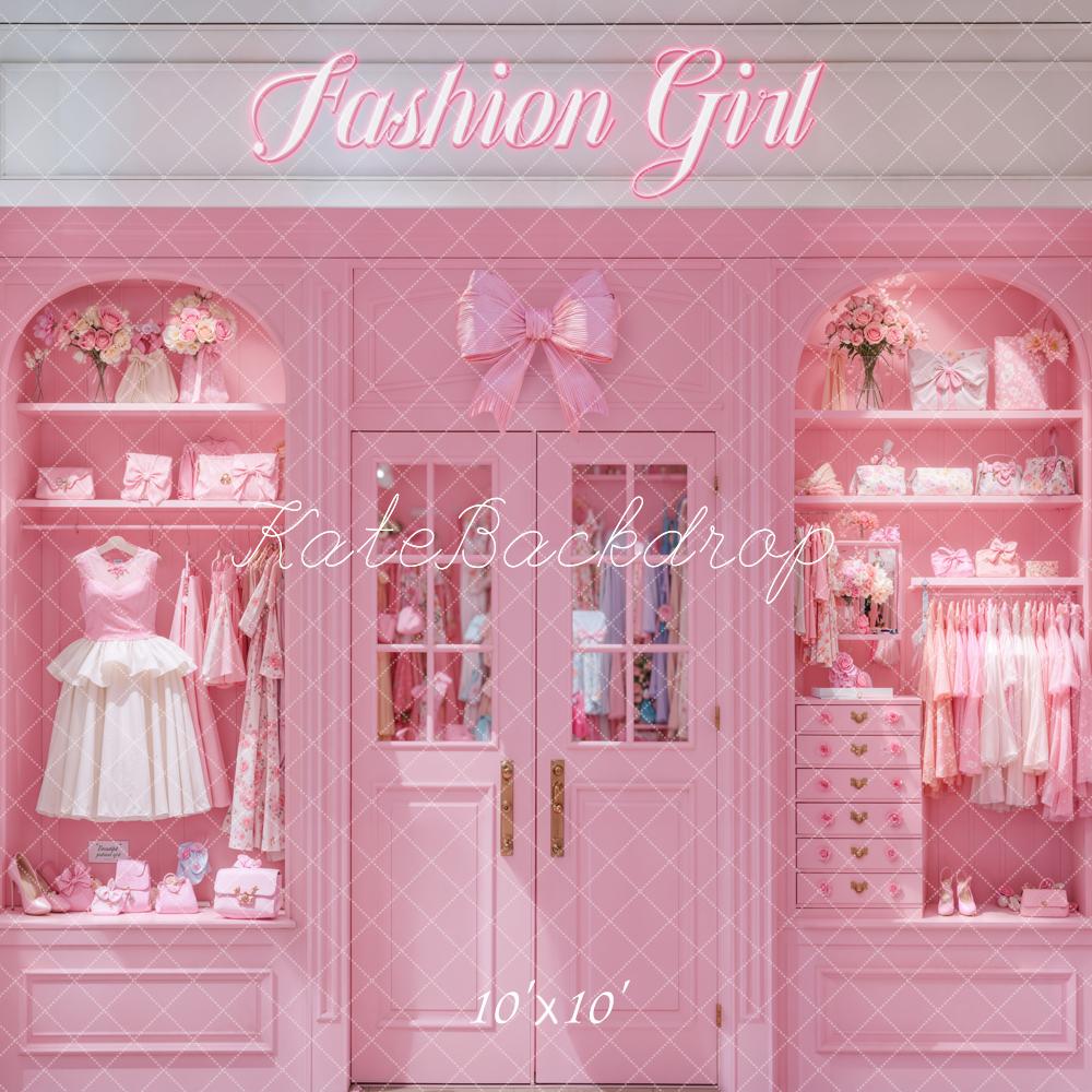 Fondo de tienda de fantasía rosa para muñeca de moda diseñado por Emetselch