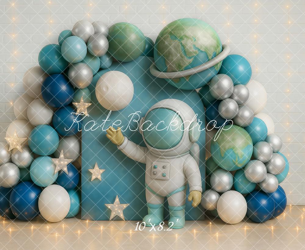 Cake Smash Ruimte Astronaut Ballon Foto Achtergrond Designed by Ashley Paul