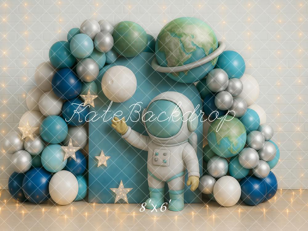 Cake Smash Ruimte Astronaut Ballon Foto Achtergrond Designed by Ashley Paul