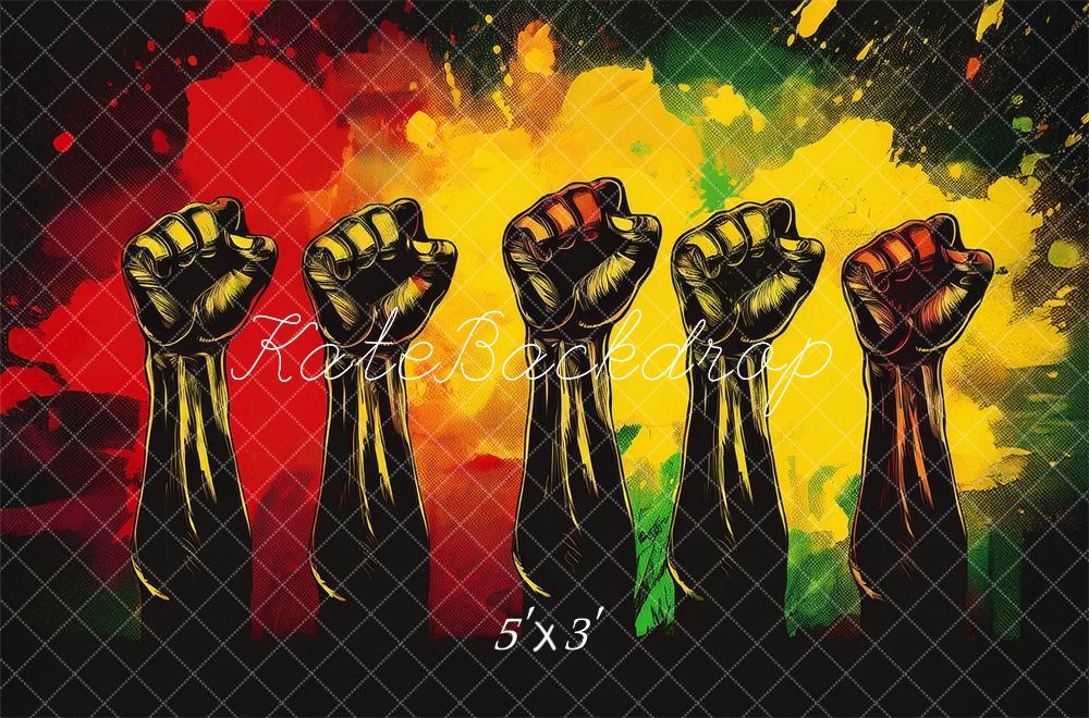 Kate Black History Fists Backdrop Designed by Mandy Ringe Photography