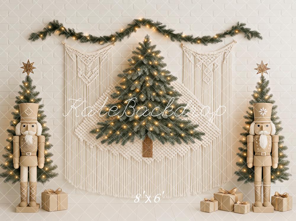 Fondo de Macramé de Cascanueces Boho de Árbol de Navidad Diseñado por Ashley Paul
