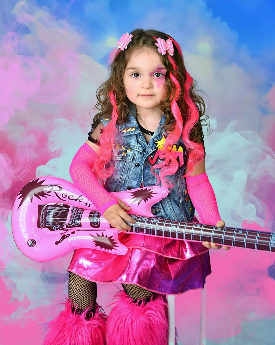 Fondo de escenario de iluminación de humo rosa diseñado por Emetselch