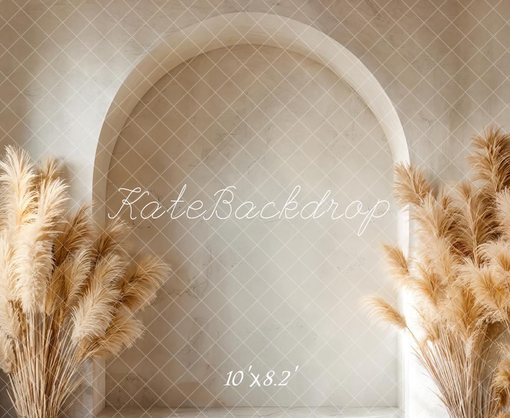 Kate Boho Pampas Grass Arch Backdrop Designed by Emetselch