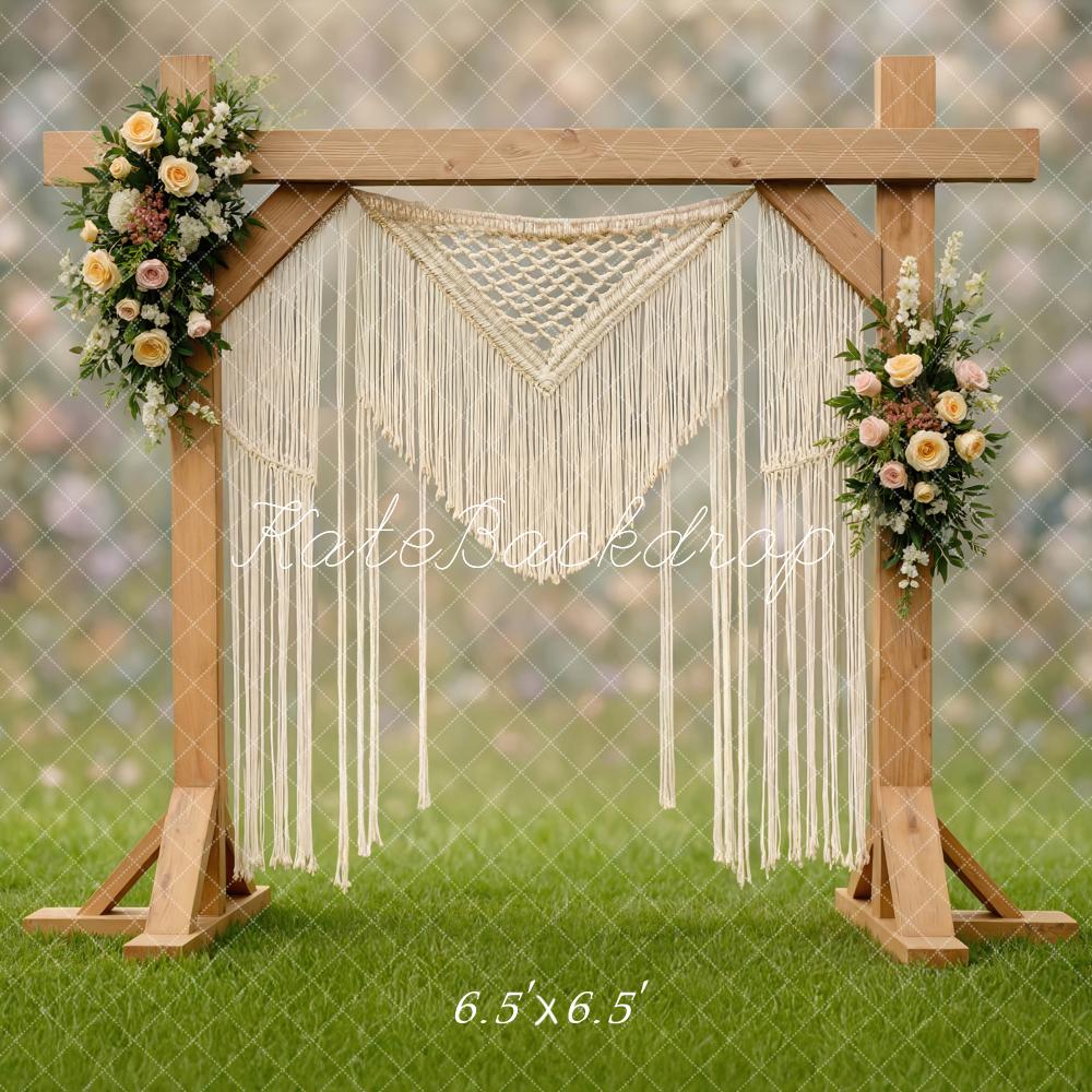 Kate Boho Macrame Flower Arch Garden Backdrop Designed by Mini MakeBelieve