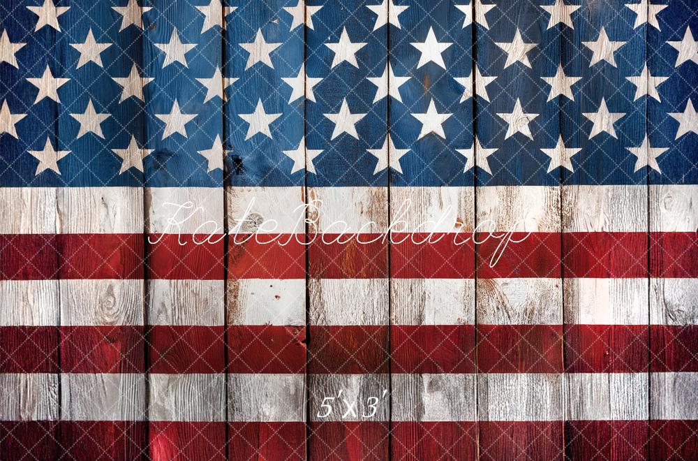 Día de la Independencia Bandera Americana Fondo Rústico Designed by Mandy Ringe Photography