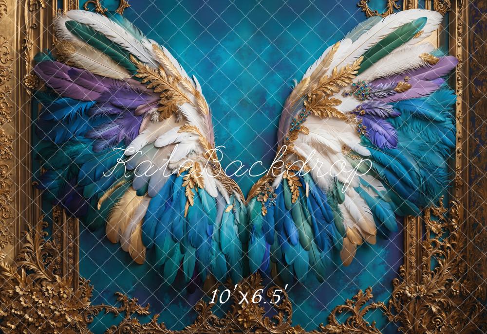 Fondo de Pared Vintage de Alas de Ángel Fantasía Diseñado por Emetselch