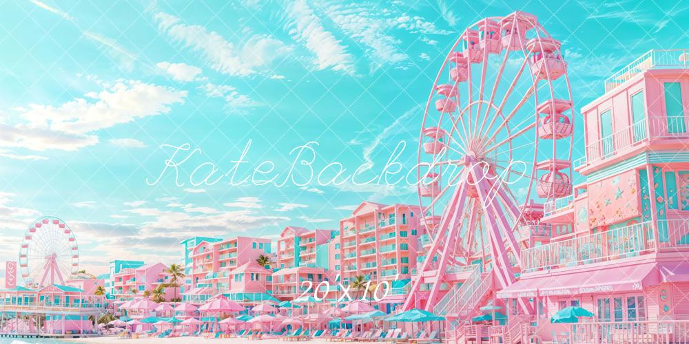 Sfondo della Ruota Panoramica Estiva sulla Spiaggia Designed by Emetselch