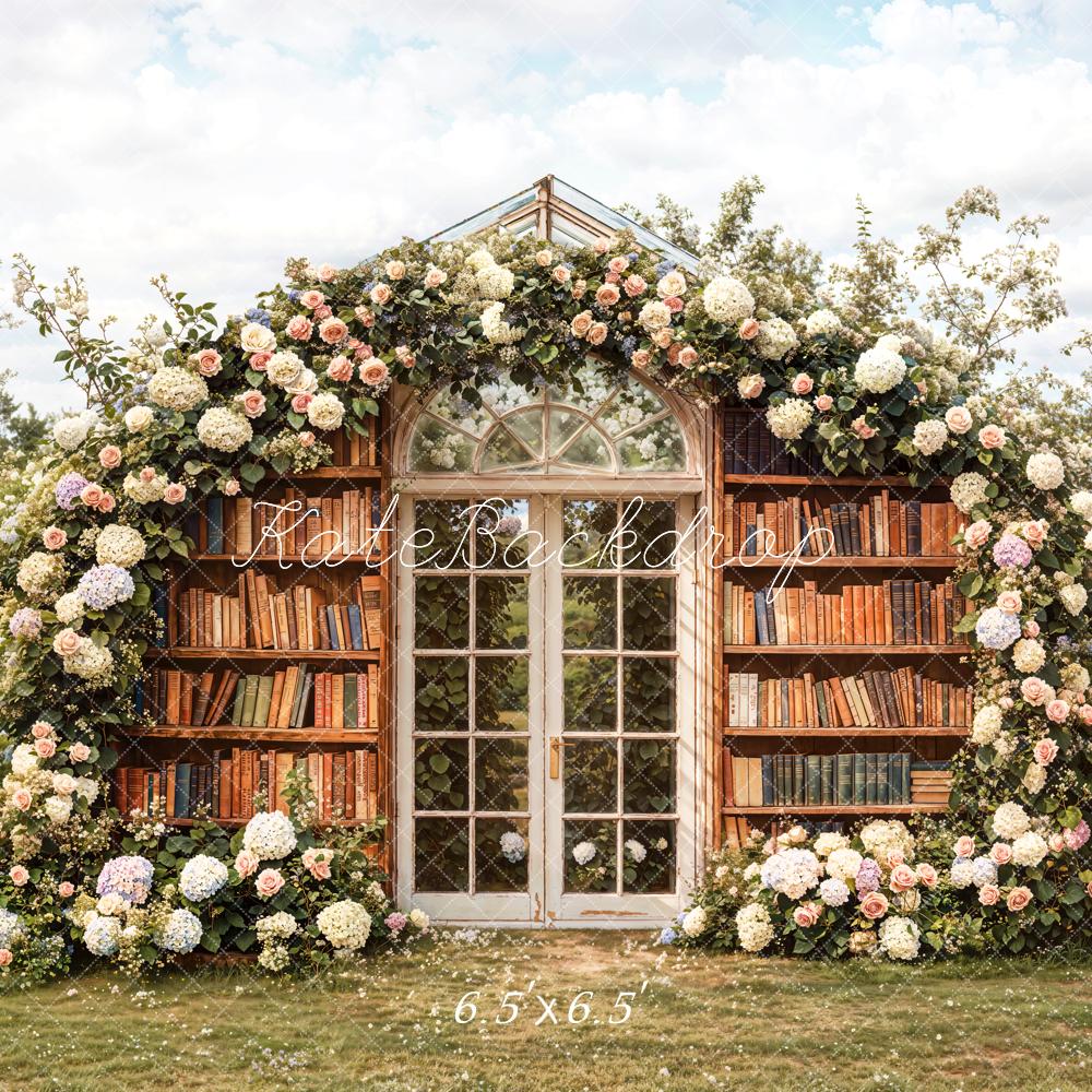 Kate Greenhouse Flower Arch Bookshelf Backdrop Designed by Emetselch