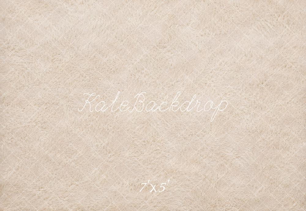 Kate Beige Furry Plush Floor Printed Backdrop Designed by Kate Image