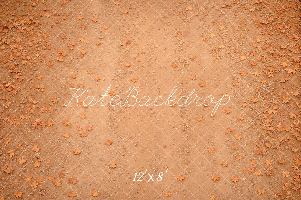 Kate Fall Maple Leaves Floor Printed Backdrop Designed by Emetselch