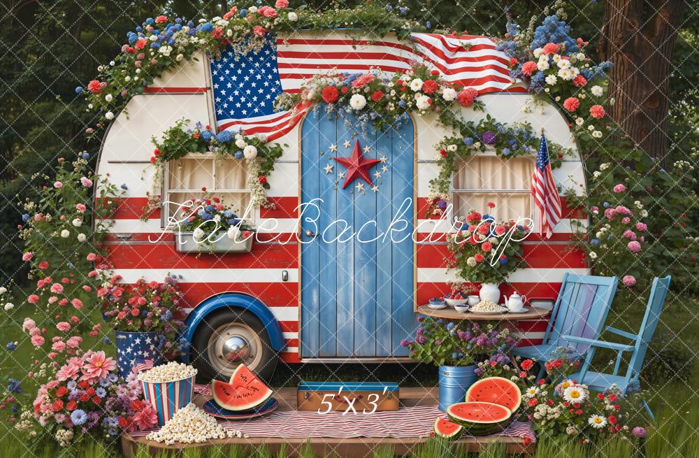 Día de la Independencia Camper Fondo de Sandía