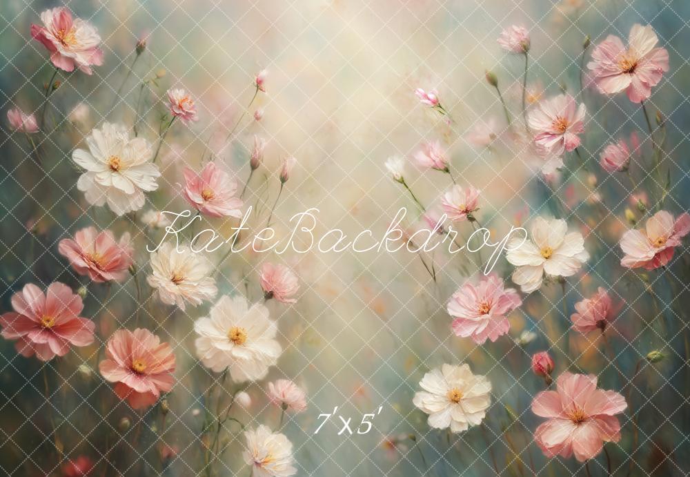 Kate Spring Fine Art Pastel Floral Backdrop Designed by Emetselch
