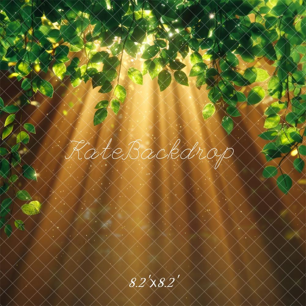 Kate Spring Forest Sunlight Leaves Backdrop Designed by Mini MakeBelieve