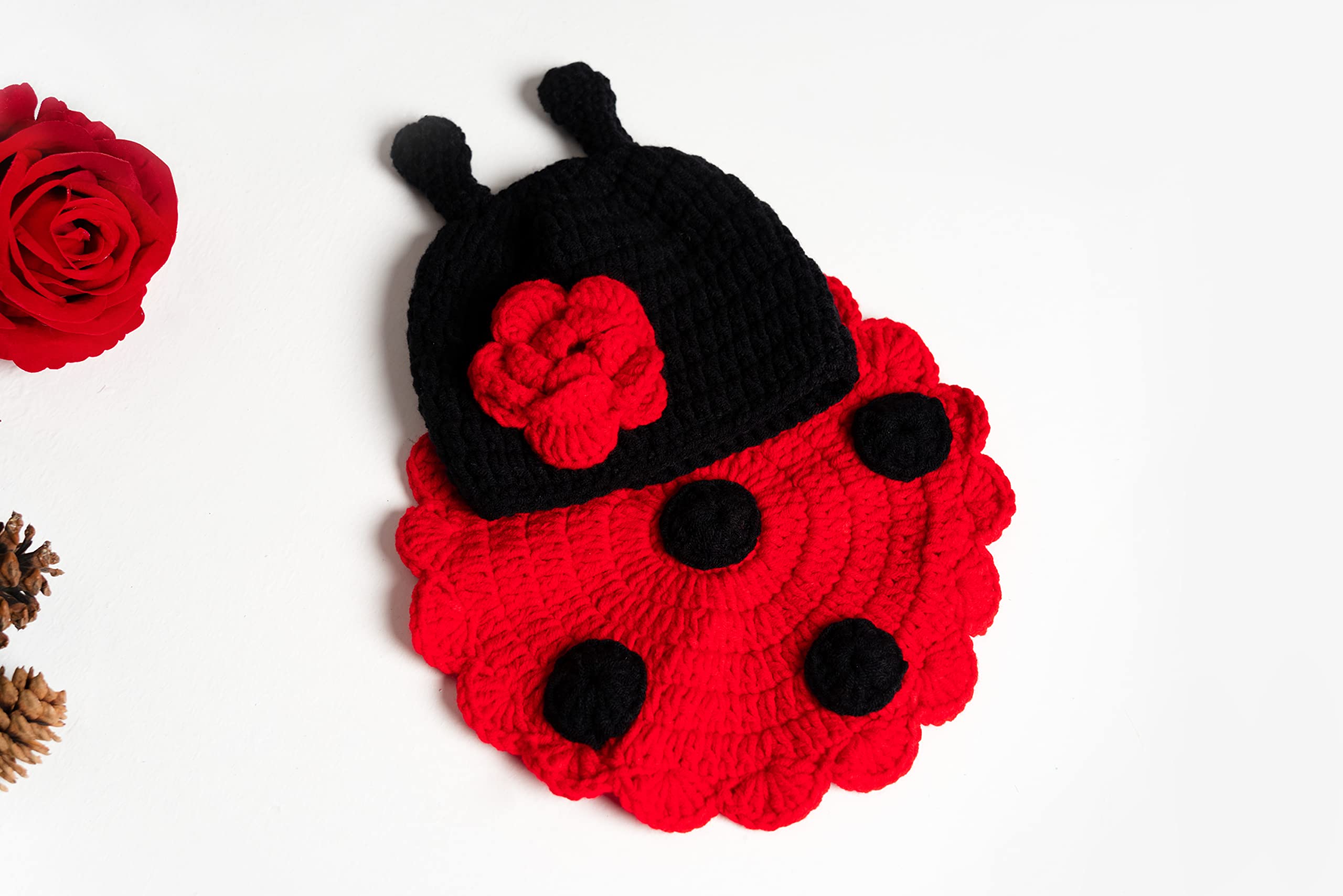 Kate Christmas Newborn Photography Props Baby Photo Outfits Christmas Photo Costume for Baby Red