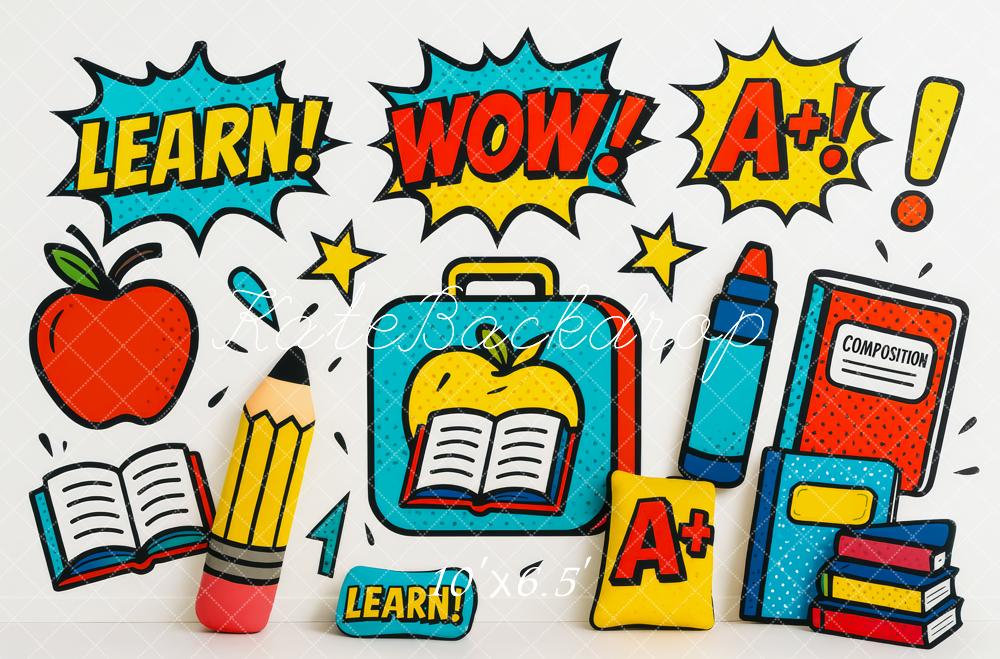 Kate Regreso a Clases Cómic A+ Fondo Diseñado por Patty Roberts