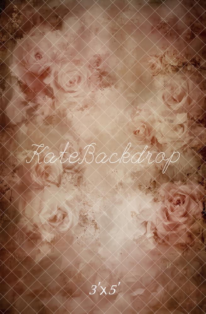 Kate Fine Art Vintage Pink Rose Flowers Backdrop Designed by Emetselch
