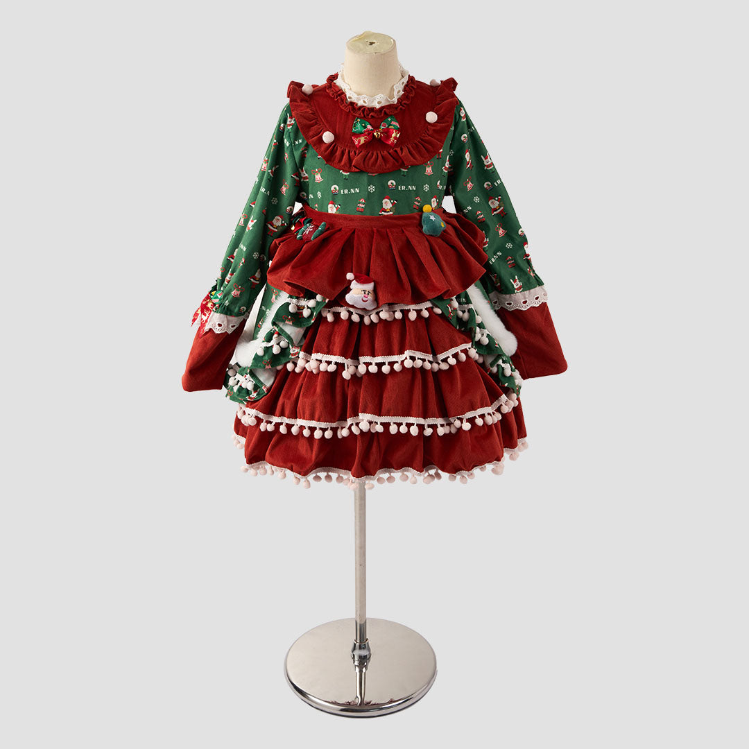 Kate Christmas Lolita Princess Dress, 4-5Y(120cm) Kate Christmas Lolita Princess Dress, 4-5Y(120cm)