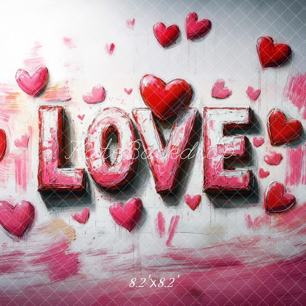 Love Graffiti Heart Wall Backdrop Designed by Mini MakeBelieve