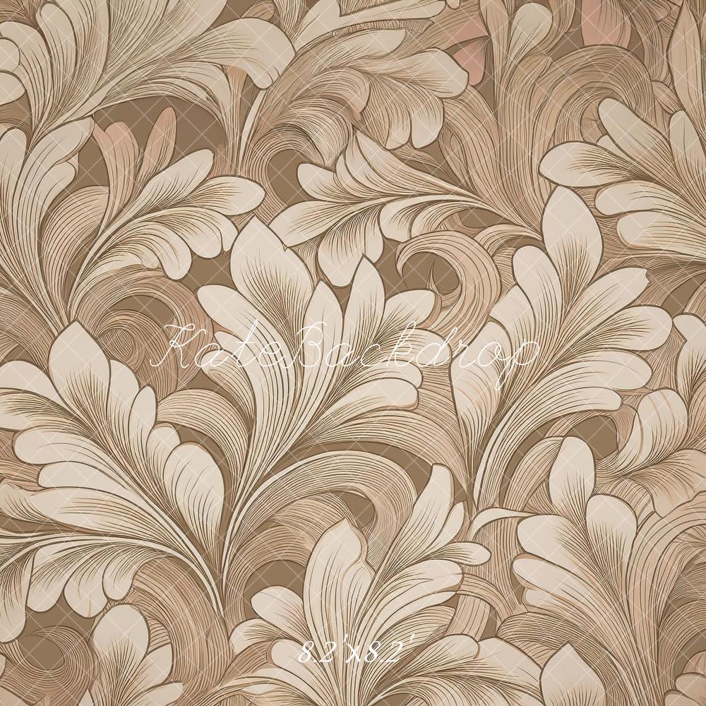 Mid Century Modern Retro Neutraal Behangpatroon Foto Achtergrond Designed by Mandy Ringe Photography