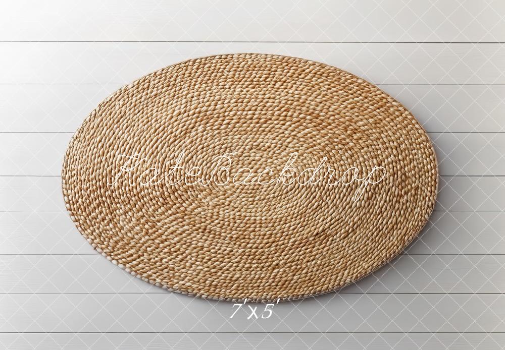 Newborn Natural Woven Oval Foto Achtergrond Designed by Mini MakeBelieve