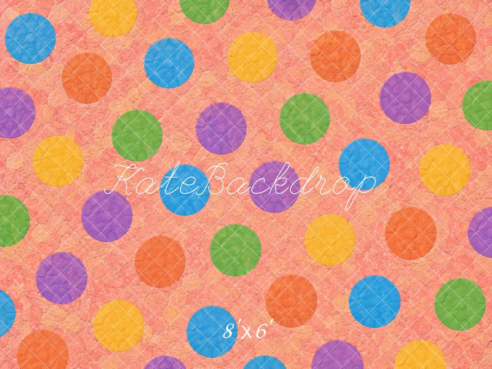 Kate Colorful Polka Dots Floor Printed Backdrop Designed by Mini MakeBelieve