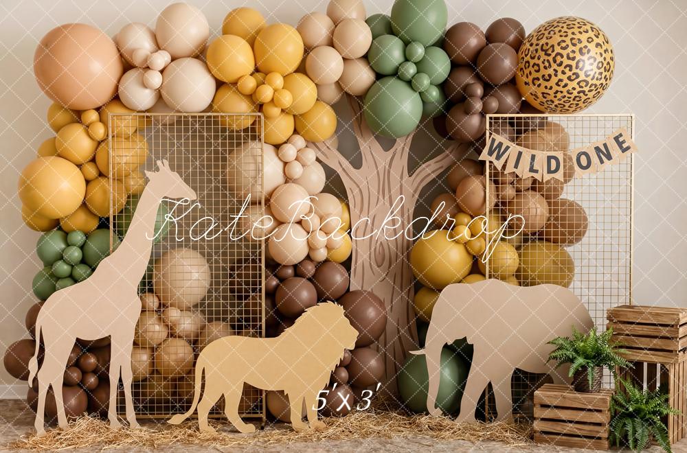 TEST Kate Jungle Balloon Arch Safari Animals Printed Backdrop Designed by Patty Roberts