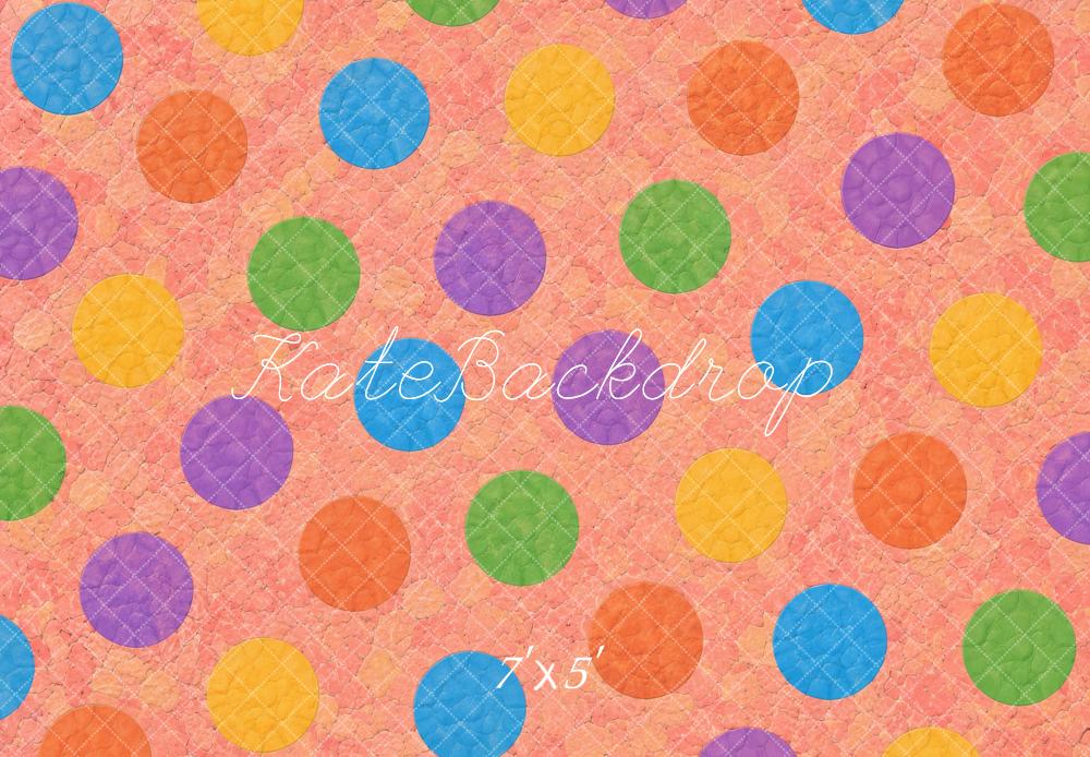 Kate Colorful Polka Dots Floor Printed Backdrop Designed by Mini MakeBelieve