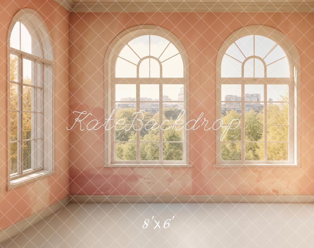 Retro Elegante Boog Raam Hoek Foto Achtergrond Ontworpen door Emetselch