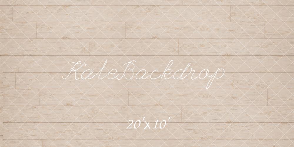 Kate Beige Wood Plank Floor Printed Backdrop Designed by Kate Image