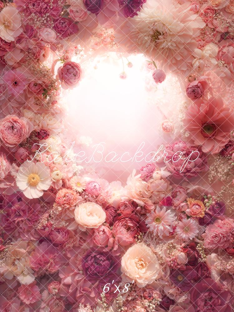 Kate Romantic Pink Flower Arch Backdrop Designed by Emetselch