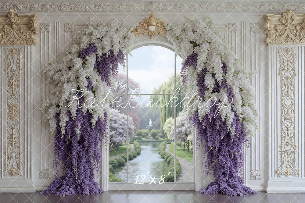 Kate Spring Flower Arch Ornate Window Garden Backdrop Designed by Mini MakeBelieve