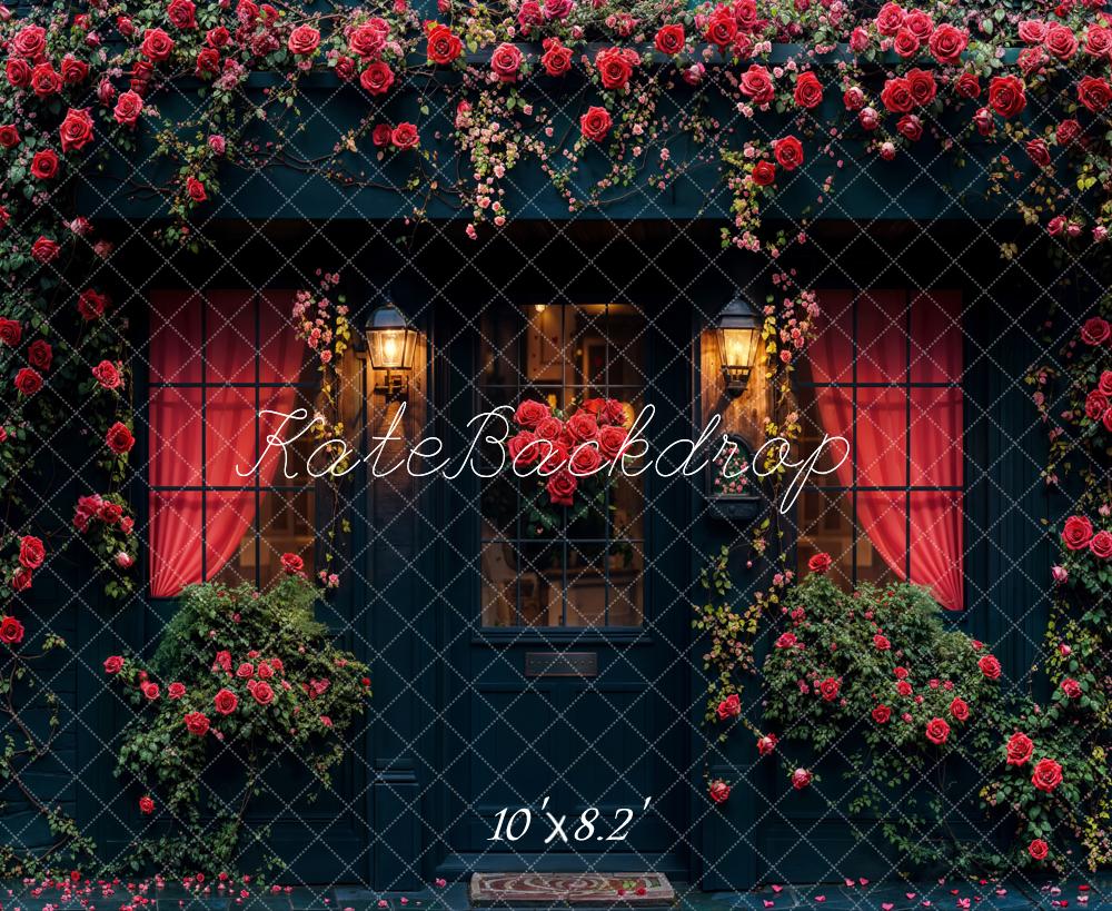 Romantische Nacht Rozenhuis Foto Achtergrond Designed by Emetselch