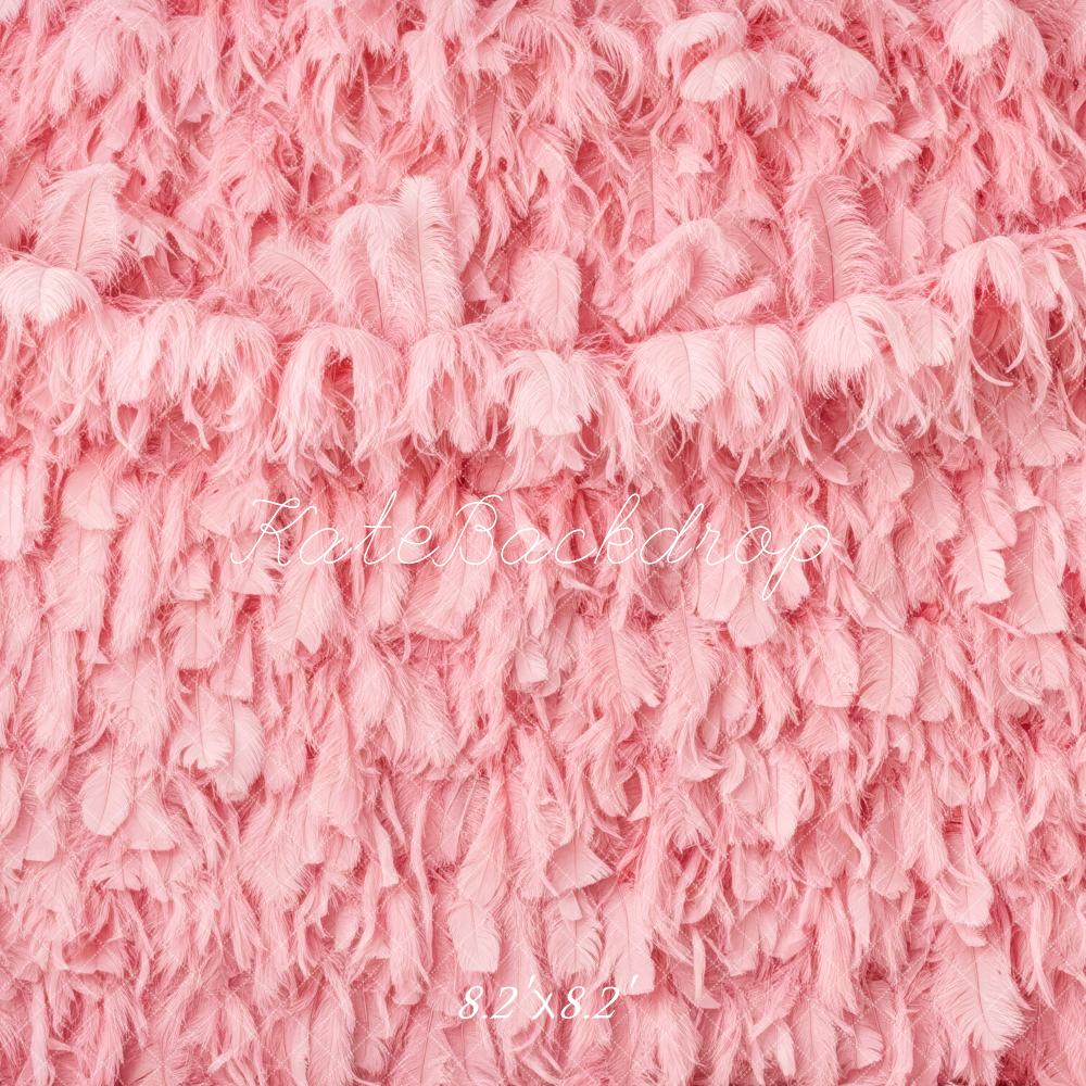 Kate Valentines Day Pink Feather Abstract Texture Backdrop Designed by Patty Roberts