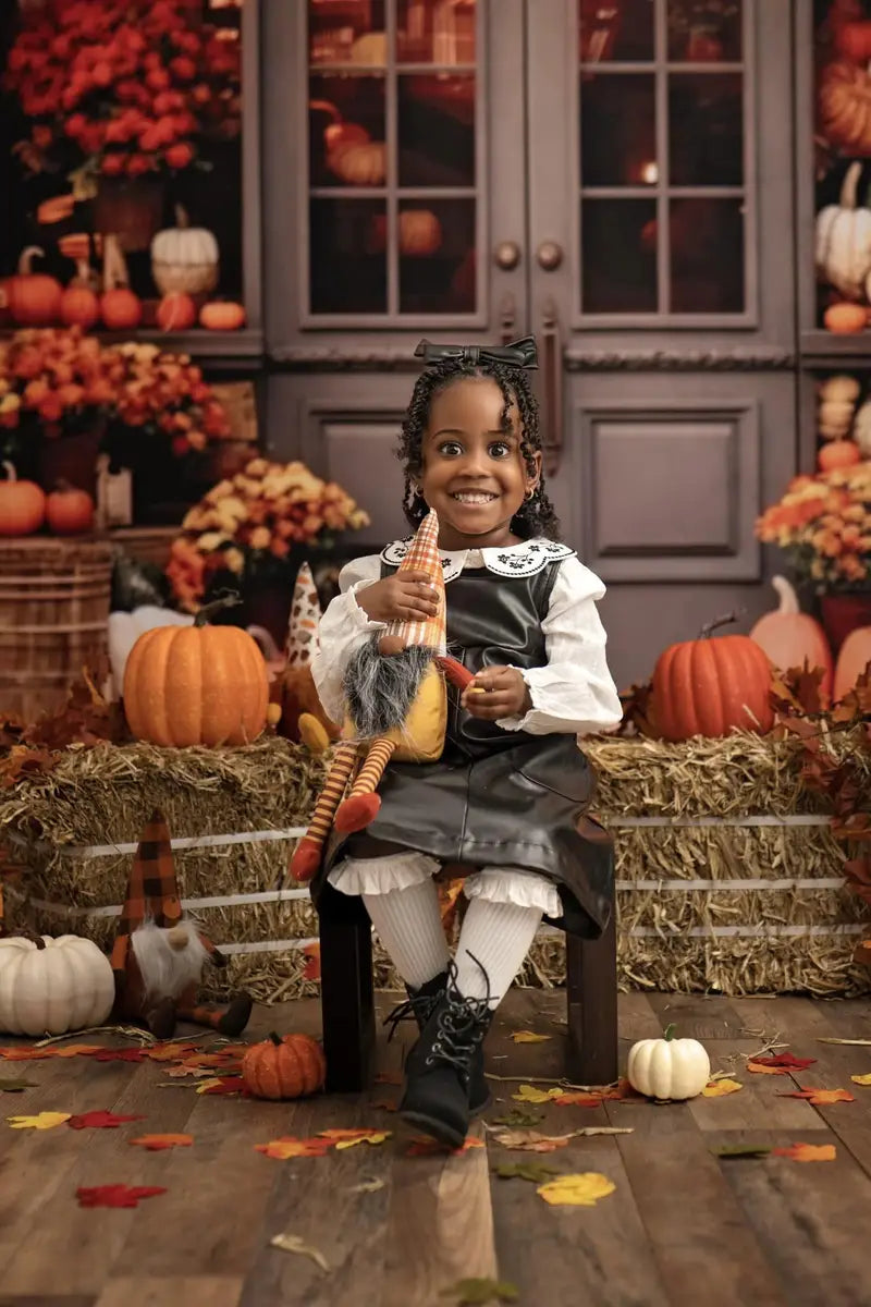 Kate Autumn Pumpkin Store Backdrop for Photography Designed by Emetselch