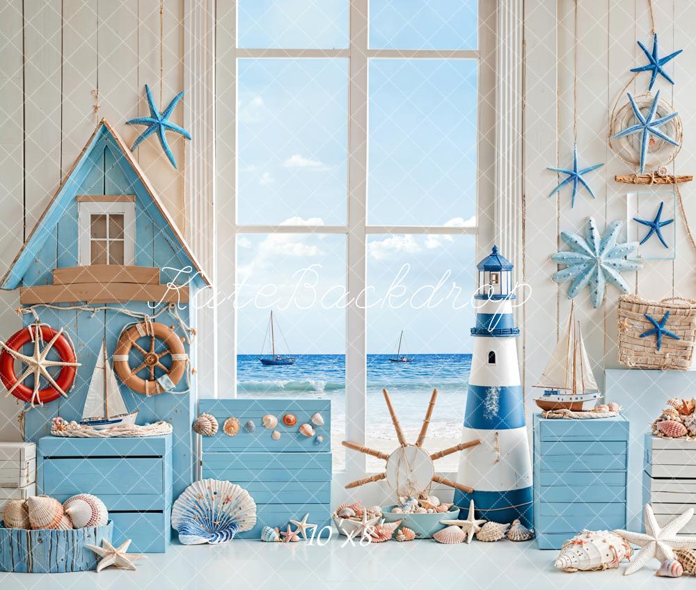 Smash Cake Nautico Spiaggia Faro Stella Marina Sfondo Designed by Emetselch