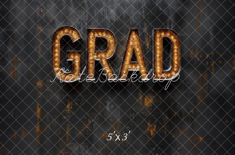 Kate Graduation Marquee Lights Black Backdrop Designed by Mini MakeBelieve