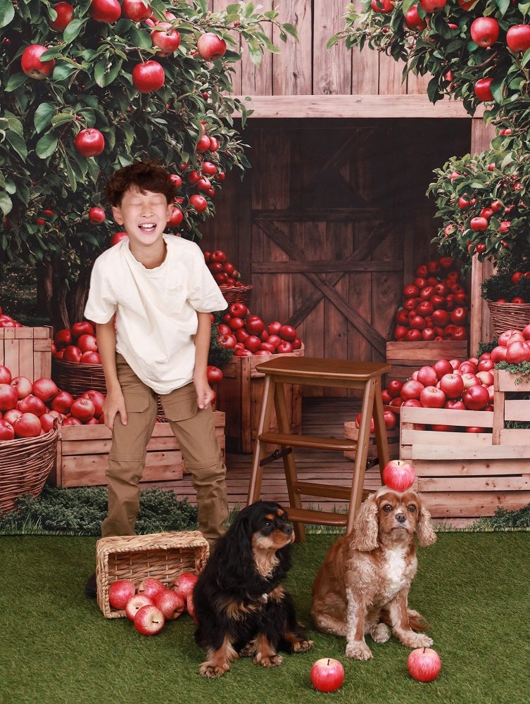 Kate Fall Apple Orchard Barn Backdrop Designed by Emetselch
