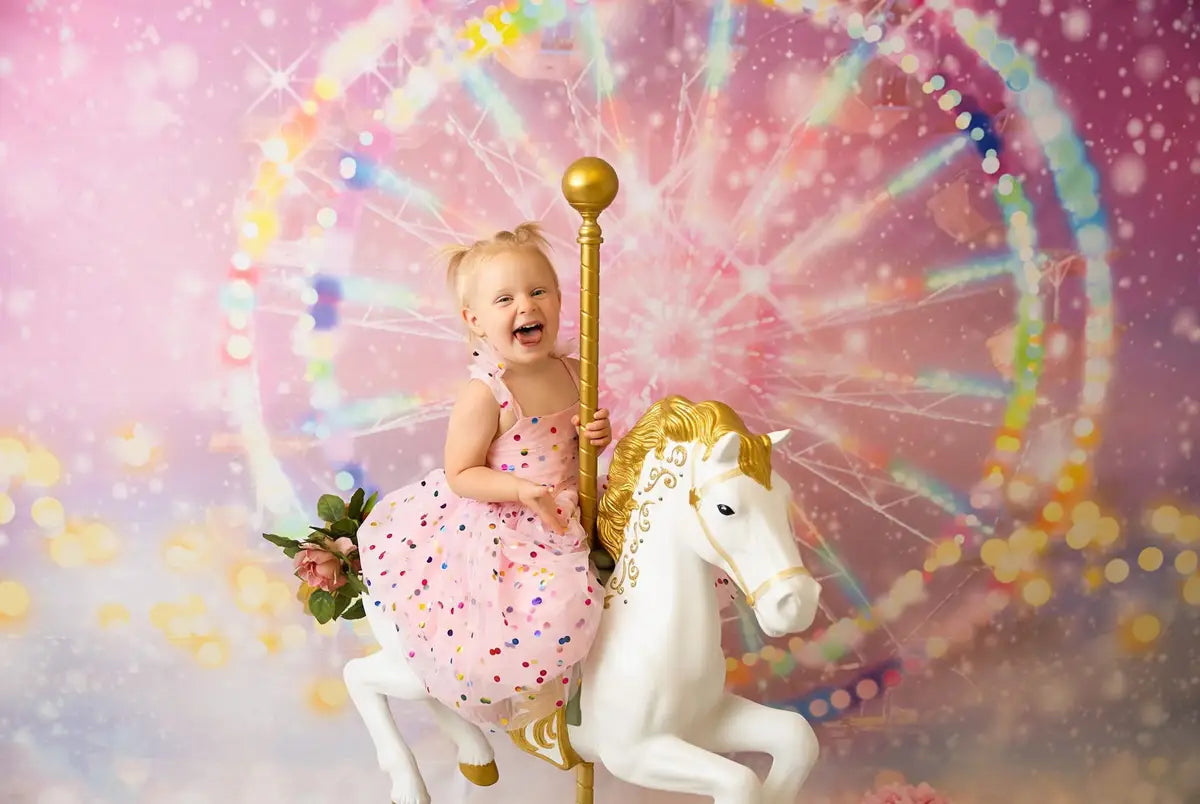 Bokeh Foto Achtergrond Fantasie Reuzenrad Ontworpen door GQ