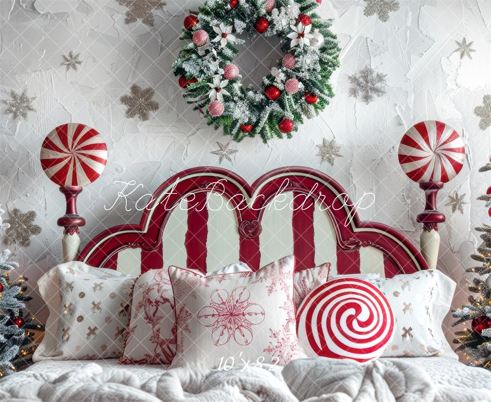 Kate Christmas Peppermint Headboard Backdrop Designed by Mini MakeBelieve