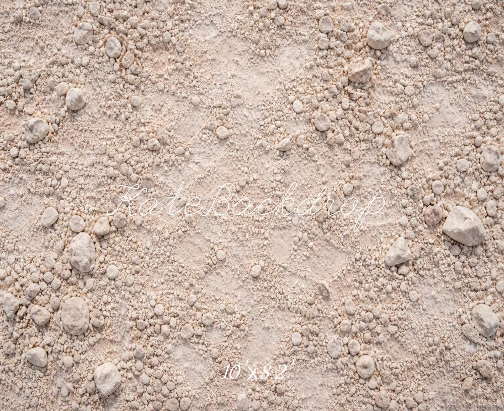 Kate Beige Pebble Dirt Ground Floor Printed Backdrop Designed by Vertigo Productions